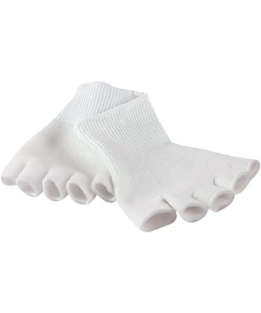 Gogogmee 1 Pair Foot Care Supplies Five Finger Socks Dry Cracked Heels Socks Five Toe Gel Socks Open Toe Socks Gel Feet Sock Foot Spa Socks Foot Moisturizing Socks Cracked Foot Socks White - Buy Online on GoSupps.com