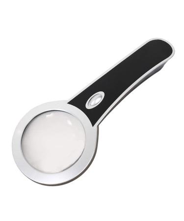 Magnifying Glass 10X 2LED Lights 75MM Super High Clarity Lightweight Handheld Magnifier for Reading Maps Magnifier