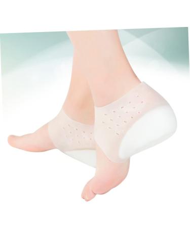 NOLITOY Silicone Heel Insole Socks - Height Increase Pad & Cup Sleeve Protectors | White Size 4 for Comfort & Support - International Shipping Available - Buy Online on GoSupps.com