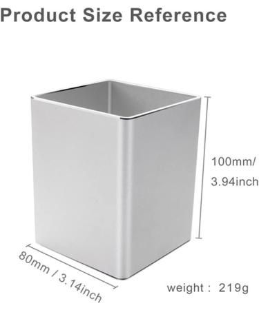 Large Capacity Desk Pen Holder Pencil Storage Box Metal Square Durable Pencil Case for School Office Stationery (Color : D) (D) - Buy Online on GoSupps.com