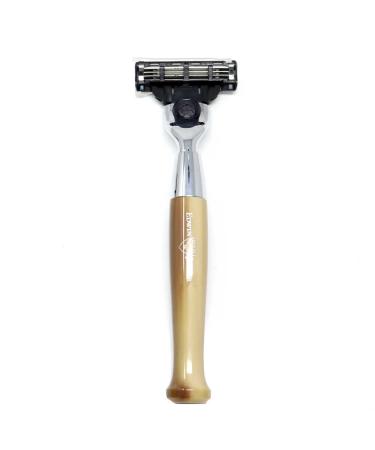 Buy Edwin Jagger Diffusion Chrome Plated Handle for Gillette Mach3 Razor - Tan | International Shipping Available - Buy Online on GoSupps.com