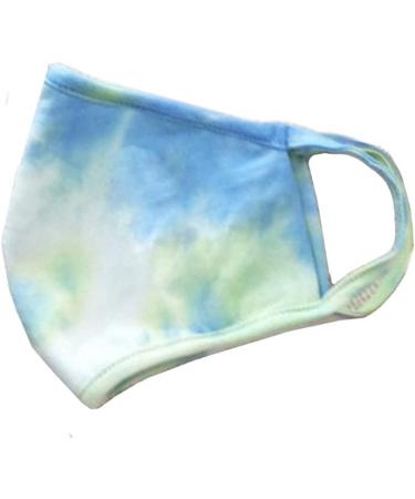  US Stock 8PCS Women Girls Silk Black_Mask With Design Tie Dye Soft Reusable Cloth Elastic Earloops 2 Layers For Beauty Skin Care (Adult Size) - Buy Online on GoSupps.com