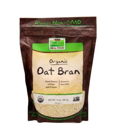 Oat Bran 14 oz by Now Foods (Pack of 2)