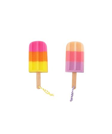 Supvox peeling bathroom sponge ice lutir form for children and adults body/back peeling bathing tool for bathrooms at home hotel (random color) 2 pieces 2 count (pack of 1)