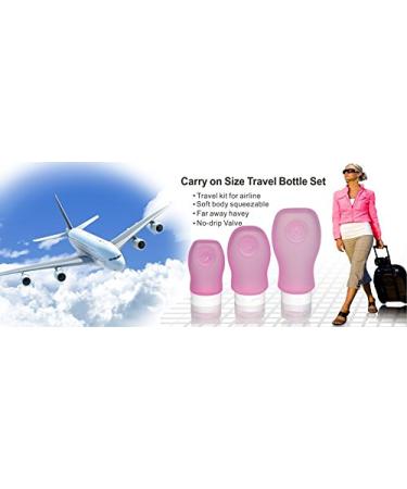 FantasyDay 4 Pack Silicone Travel Set - BPA-Free TSA Approved Containers for Shampoo Cream & Body Care - Safe & Portable Travel Accessories - Buy Online on GoSupps.com