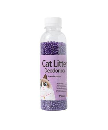 Spactz 300G Kitten Toilet Cleaning Deodorant Bead Artifact Pet Odor Activated Carbon Absorbs Cat Sand Stink-D Easy to Use Purple