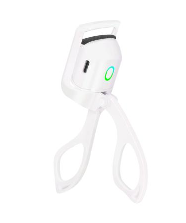 Heated Eyelash Curler, Electric Eyelash Curlers, USB Rechargeable Eye Lash Curler with Comb, 3 Heating Modes Quick Natural Curling Eye Lashes for Long Lasting (Upgrade White)