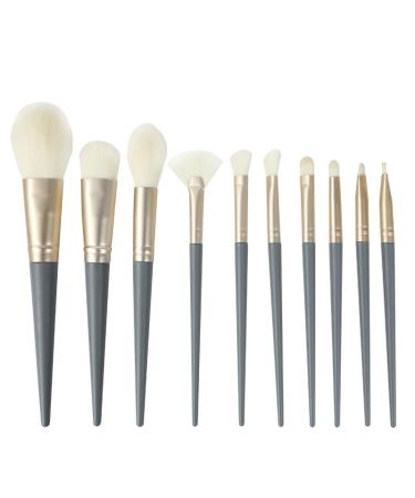 10-Piece Blue Makeup Brush Set for Beginners | Soft Hair Eye Shadow Powder & Foundation Brushes - Buy Online on GoSupps.com