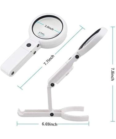 Desktop Magnifying Glass 5X 11x Handheld Magnifier Illuminated Desktop Magnifying Glasses with 8 Led Lights & Foldable Handle Reading Glass Loupe for Reading Repair Hobb Interesting Lofty Ambition - Buy Online on GoSupps.com