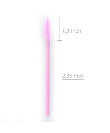 100Pcs Pink Eyelash Spoolies Brushes | Mascara Wands | Eyebrow Applicator | Makeup Tools for False Eyelashes Extension - Buy Online on GoSupps.com
