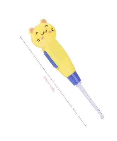 Baby Earwax Remover Kit - Cute Cartoon LED Earpick & Tweezers - Yellow Kitten Care Tool - Buy Online on GoSupps.com