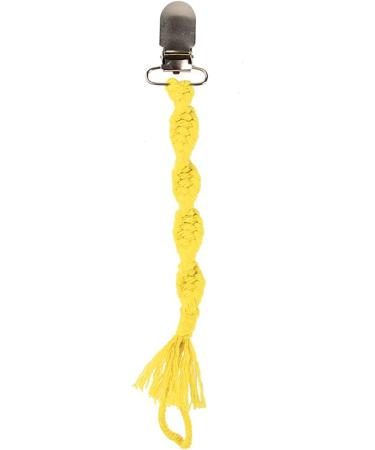 GLASSNOBLE Hand-Braided Dark Orange Pacifier Chain for Babies - Crocheted Clip - Stylish & Functional Baby Accessory - Buy Online on GoSupps.com