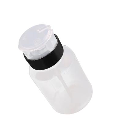 FOMIYES FOMIYES 220ml Pump Bottle for Nail Polish Remover Liquid Storage Bottle with Under-Pump for Toner Remover Locking