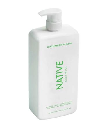 Natural Body Wash for Women & Men | Sulfate, Paraben, & Dye Free | Clean Ingredients | 36 oz Pump Bottle | Cucumber & Mint Scent - Buy Online on GoSupps.com
