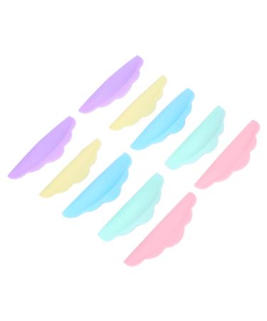 5 pairs of silicone eyelashes perming shield pad 5 sizes colored eyelash perming curler lash lift pad set lash lift rods eyelashes durable make-up tool for different lengths of eyelash lifting