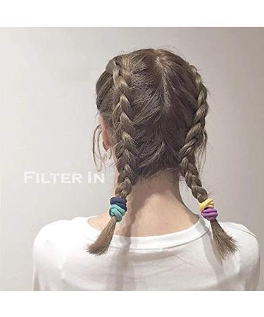 Breezo 100 Mini Colorful Hair Ties - Stylish Rubber Bands for Girls & Women - Perfect for All Hairstyles 2cm Diameter - Buy Online on GoSupps.com