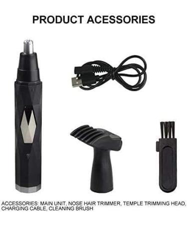 Buy 2-in-1 Nose Hair Trimmer for Men & Women | USB Rechargeable Ear & Nose Trimmer | Dual-Edge Painless Hair Clipper - Buy Online on GoSupps.com
