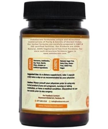 VedaSecrets Organic Turmeric Glow - 100% Natural Gluten-Free Vegan Herbal Supplement - 60 Vegetarian Capsules (30-Day Supply) - Buy Online on GoSupps.com