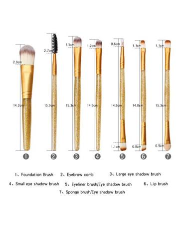 15-Piece Makeup Brush Set - Eye Shadow Powder Eyeliner and Lip Brushes - Color 6 - International Shipping Available - Buy Online on GoSupps.com