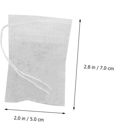 Ciieeo 200 Pcs Tea Bag Drawstring Tea Pouch Empty Tea Pouch Soup Bag Tea Infusers Bags Loose Leaves Protein 5X7CMx2pcs Whitex2pcs - Buy Online on GoSupps.com