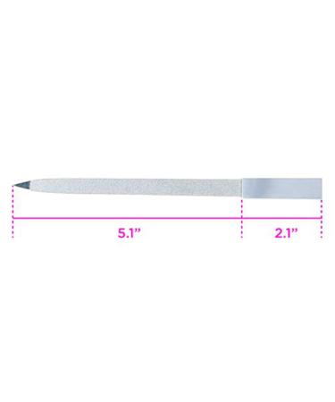 Stainless Steel Diamond Nail File 2-Pack - 7 Inch Double Sided File Buffer for Gentle Nail Shaping - Includes Anti-Slip Handle and Case - Washable Metal File for Nail Art Care - Pedicure Manicure - Buy Online on GoSupps.com