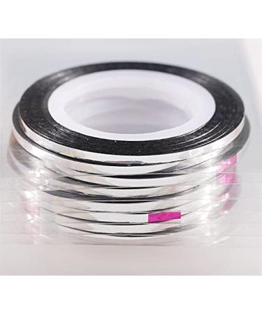 10 Rolls Glitter Nail Art Striping Tape Lines Width 2mm-Striping Tape for Nail Art-Nail Striping Tape Foil-Nail Striping Tape Thick-Nail Striping Tape with Dispenser-Self-Adhesive DIY Nail Art Tape