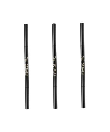 Angoily 3pcs 2 1 Eyebrow Makeup Tools Brow Pencil Triangle Pencil Makeup Accessories To Rotate Lock Cylinder 1 count (Pack of 1) Dark Brownx3pcs