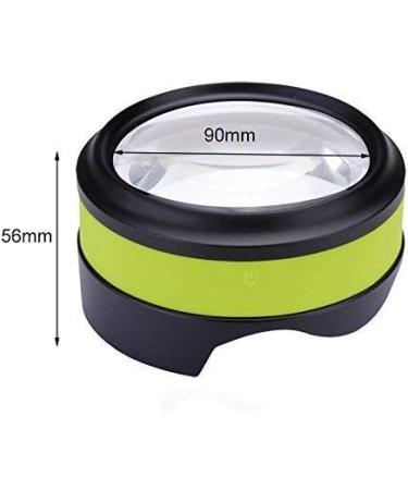 USB Handheld Glass 5X Hd Lens with 4 Led Lights Large Hand Free Illuminated Lightweight for Reading Hobbies Small Magnifier Good Times - Buy Online on GoSupps.com