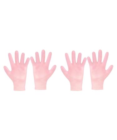 minkissy 2 Pairs Whitening Moisturizing Gloves Exfoliating Whitening Glove Anti- Drying Beauty Mitten Overnight Gloves Bedtime Gloves Gel Gloves Sokcs Spa Gloves Care Sebs Sock Miss