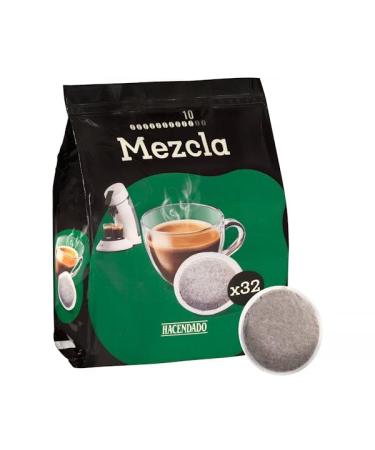 Mezcla Caf en Dosettes Hacendado Compatible Senseo 50% Naturel 50% Torr fi 32 Dosettes 224g Pack de 3