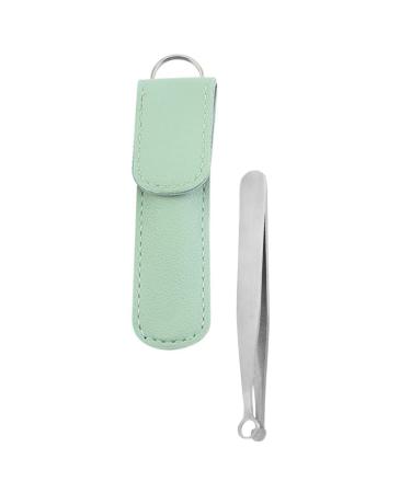 Nose Hair Cutter 1set Stainless Steel Nose Hair Clip Nasal Hair Clippers Nose Hair Remover Brow Remover Hair Trimming Tool Nasel Hair Power Tools Hair Plucker Household Nose Hair 9.9x1cm Green