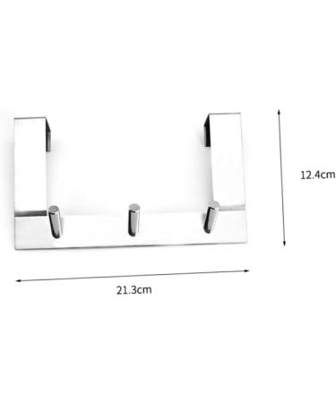 PRETYZOOM Stainless Steel Hooks 2pcs Towel Hanger Over Door Coat Hangers Hook Over Door Clothes Hanger Rack Over The Door Hanger 21.3*12.4cmx2pcs As Shownx2pcs - Buy Online on GoSupps.com