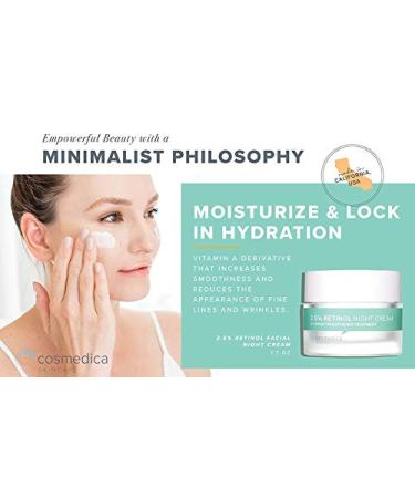 Cosmedica Skincare 2.5% Retinol Night Cream - Overnight Resurfacing Treatment, 1.76 oz - Buy Online on GoSupps.com