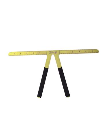 FOYTOKI Household Eyebrow Measure Tool Stainless Steel Triangle Ruler Nose Triangle Ruler 13.8x7cm Golden