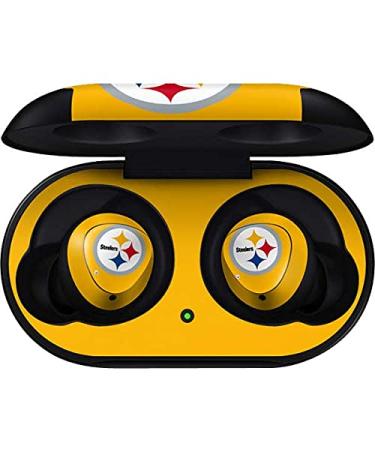Skinit Decal Audio Skin Compatible with Samsung Galaxy Buds - Officially Licensed NFL Pittsburgh Steelers Large Logo Design