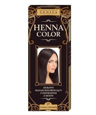 Henna Color 19 Dark Chocolate Hair Conditioner Hair Color Color Effect Natural Hair Dye Henne Eco Black 75 ml (1 Pack)