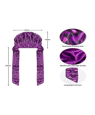 Satin Hair Bonnet for Curly Hair - Brown Large | Sleep Cap for Curly Hair - Buy Online on GoSupps.com