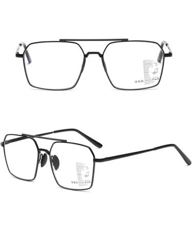 Buy Riccie Retro Multifocal Reading Glasses - Anti-Blue Light Metal Frame HD Aspherical - Diopter +1.0 to +3.0 - Buy Online on GoSupps.com
