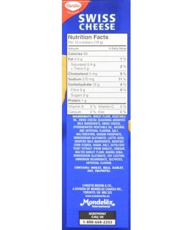 Christie Swiss Cheese Crackers 200g/7.1oz - Imported from Canada - Pack of 6 - Buy Online on GoSupps.com