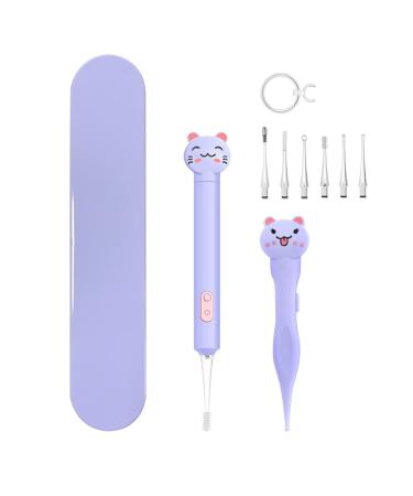 2 Pack Baby Nose and Ear Cleaner Nasal Booger and Ear Wax Removal Tool Nose Cleaner Tweezers with Light for Newborns Infants Adult Safely Clean Baby's Boogers Ear Wax Baby Must Have Items(Purple)