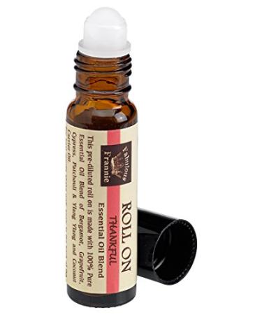Fabulous Frannie Thankful Pre-Diluted Essential Oil Blend Roll-On 10ml Made with Pure Essentials Oils and Coconut Oil (Bergamont Cypress Patchouli and Ylang Ylang) 10ml (Pack of 10