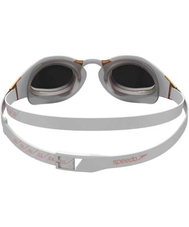 Speedo Unisex Fastskin Hyper Elite Goggles - White/Oxide Grey/Rose Gold | One Size - International Shipping Available - Buy Online on GoSupps.com