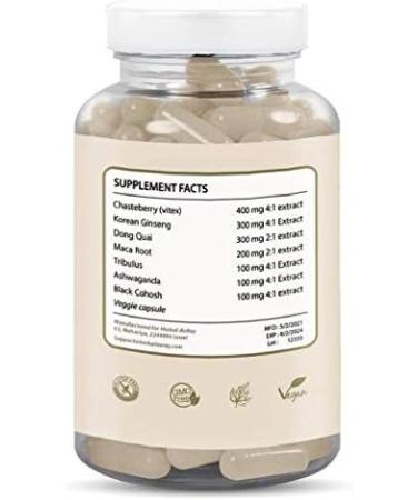 Hormone Balance for Women - Natural Energy & Mood Enhancement Pills | Menopause Relief Supplement with Vitex, Maca, Ginseng - 90 Capsules - Buy Online on GoSupps.com