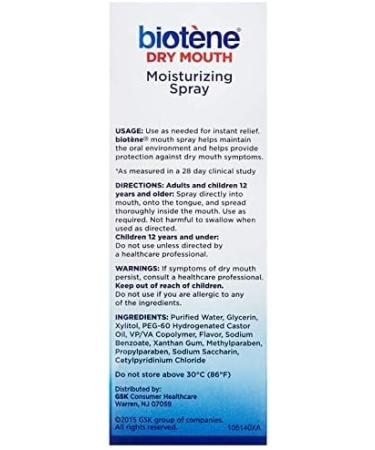 Biotene Moisturizing Mouth Spray Gentle Mint 1.5 FL OZ - Instant Relief for Dry Mouth - Buy Online on GoSupps.com