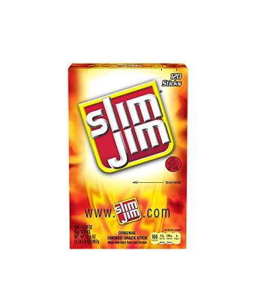 Buy Slim Jim Original 120 ct. - Bulk Pack of 1 | Perfect Snack for On-the-Go! - Buy Online on GoSupps.com
