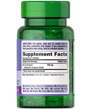 Oil of Oregano 150mg: Antiviral Immune Boost, Muscle Spasm Relief, Sinus Treatment - Buy Online on GoSupps.com