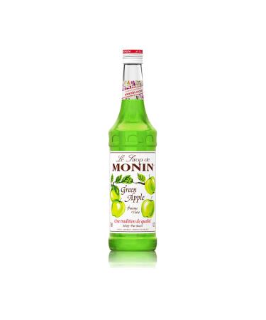 MONIN Premium Green Apple Syrup 700ml for Cocktails and Mocktails. Vegan-Friendly Allergen-Free 100% Natural Flavours