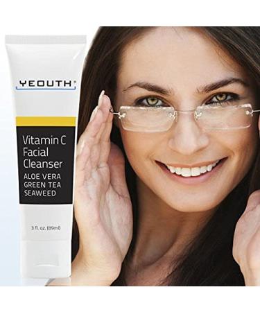 Yeouth Vitamin C Facial Cleanser 3 fl oz | Brightening & Hydrating Skincare - Buy Online on GoSupps.com