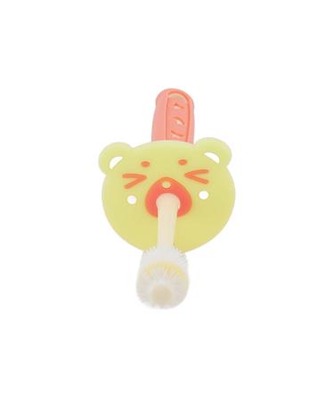 360 Degree Baby Toothbrush Soft Bristles Massage Teething Brush Infant Toy Plaque Removal Coral Orange
