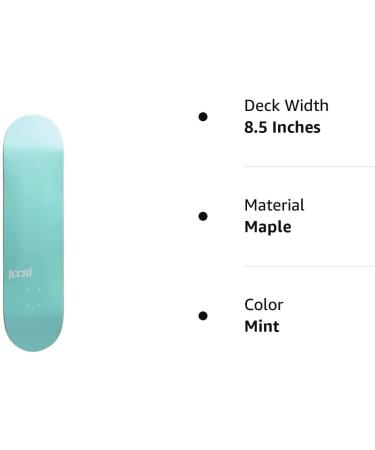 CCS Professional Grade Mint 8.00 Skateboard Deck - Blank & Graphic Maple Wood - Buy Online on GoSupps.com